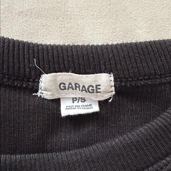 Garage Black Ribbed Top - Picture 2 of 2